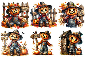 Scarecrow Autumn Clipart