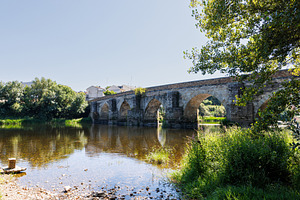 Ancient Roman stone bridge over Minho River in Lugo, Galicia,Spain, an Architecture Photo by Bepslabor