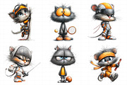 Sporty Cat Clipart Bundle, an Illustration by Daily.Designs (Thumbnail 4 of 5)