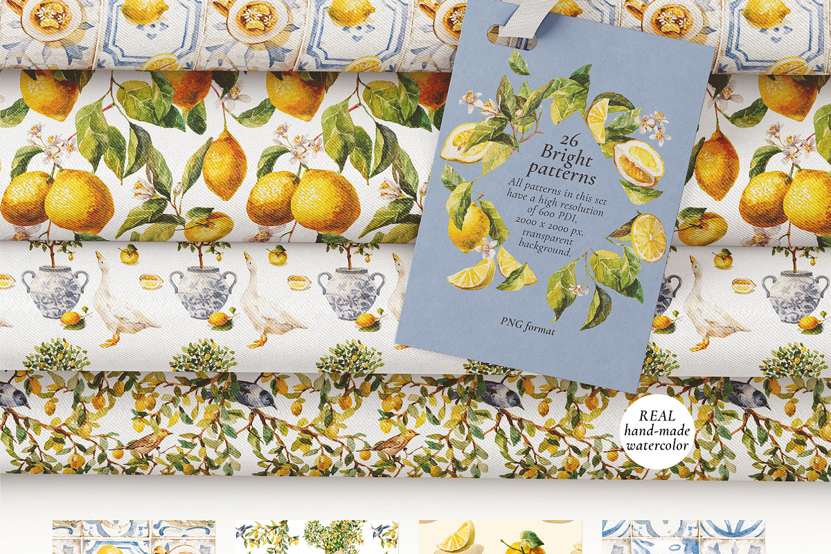 Watercolor Mediterranean summer life, a Decorative Illustration by Pamyatka Shop (Photo 16 of 25)