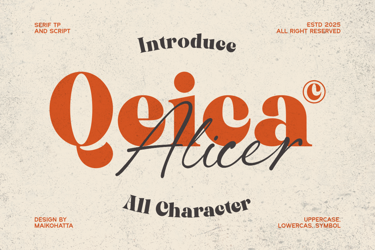 Qeica - Font Duo Typeface, a Serif Font by MaikoHatta (Photo 1 of 10)