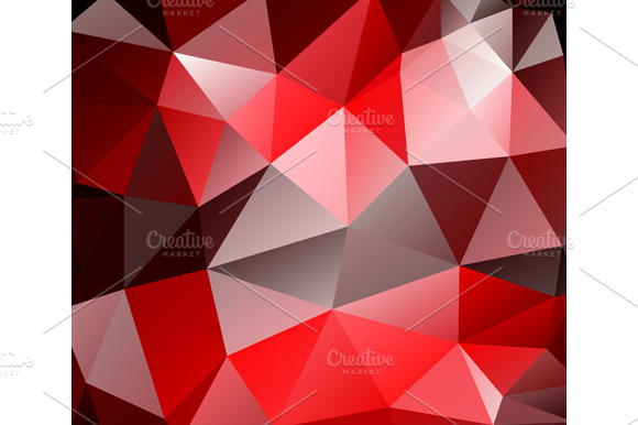 Triangle Background. Red Polygons.