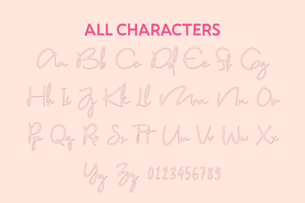 Modien Dashed, a Script Font by Craft Supply Co. (Photo 8 of 8)