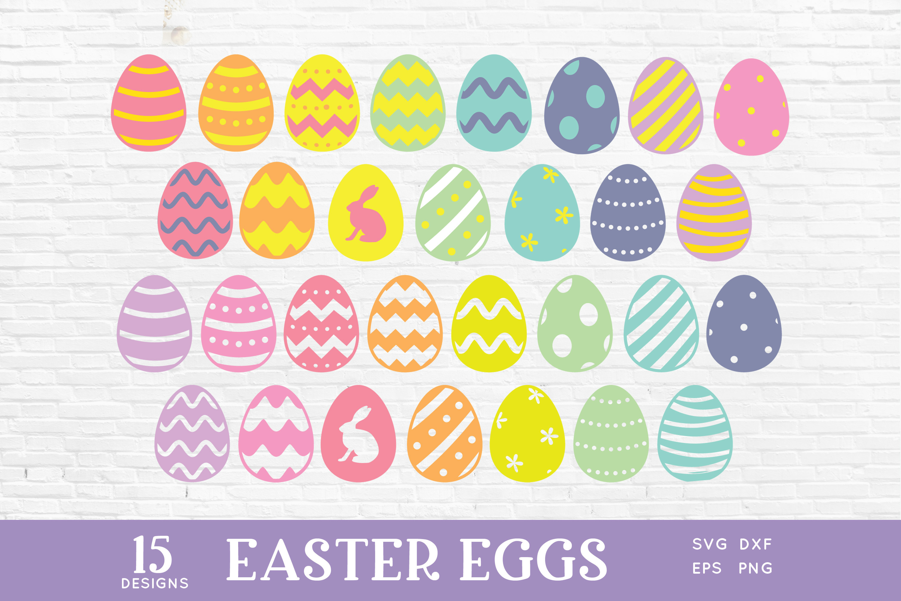 Easter Eggs clipart svg eps dxf png, an Illustration by Peachycottoncandy