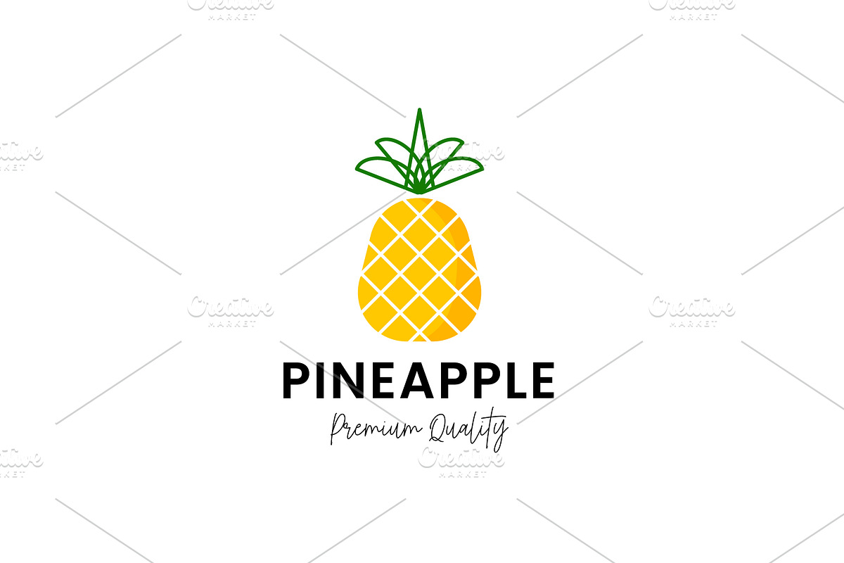 Pineapple logo illustration, a Branding & Logo Template by Dyn Studio