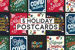 5 Printable Holiday Postcards
