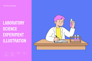Laboratory Science Experiment, a Person Illustration by Partikusi Design