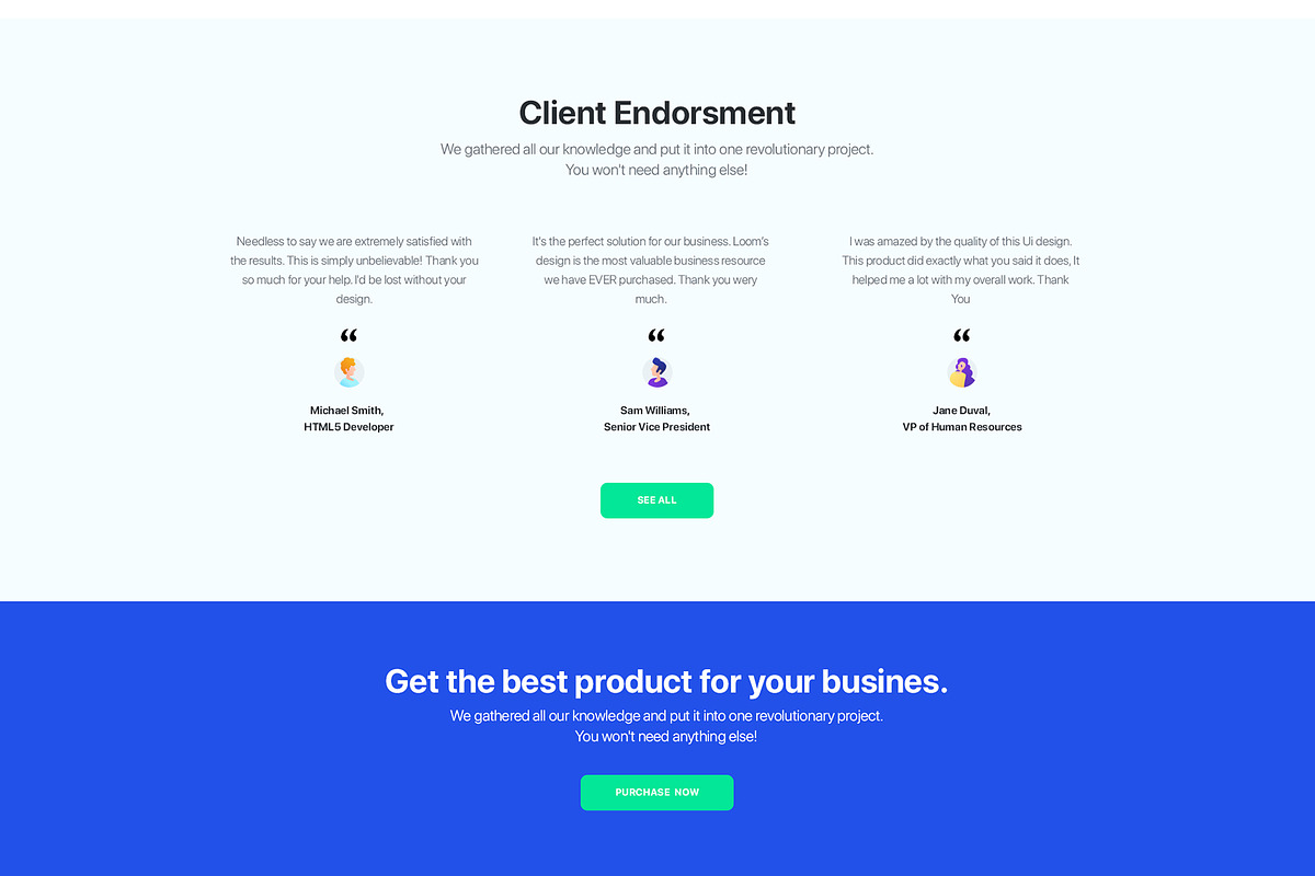 BusinessPRO | PSD & XD mobile first, a Landing Page Template by Milo Studio (Photo 6 of 10)