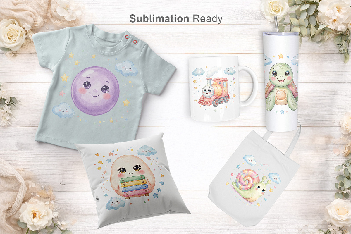 Watercolor Nursery Sublimation, an Illustration by Artnoy (Photo 5 of 8)
