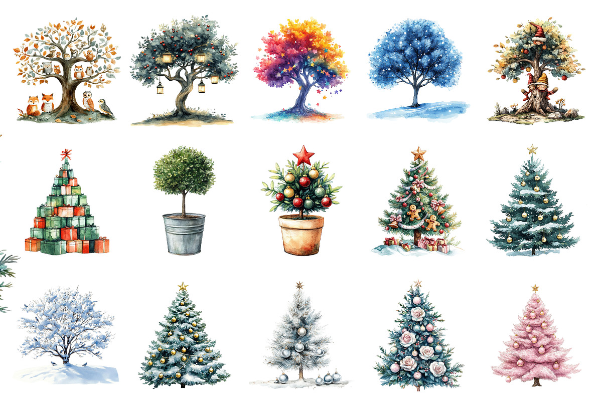 Christmas Tree Clipart PNG, an Illustration by Daily.Designs (Photo 2 of 4)