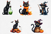 Spooky halloween black cat, an Illustration by CrexoraLab (Thumbnail 3 of 5)