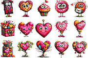 Kawaii Quirky Valentine Icons Pack, an Illustration by Designking (Thumbnail 3 of 5)