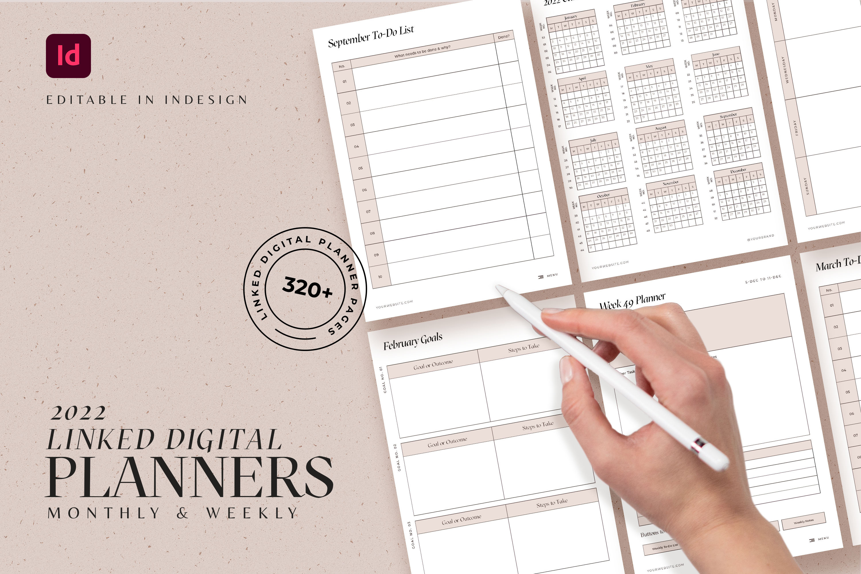 Digital Planner Templates INDESIGN, a Templates & Theme by AndrewPixel