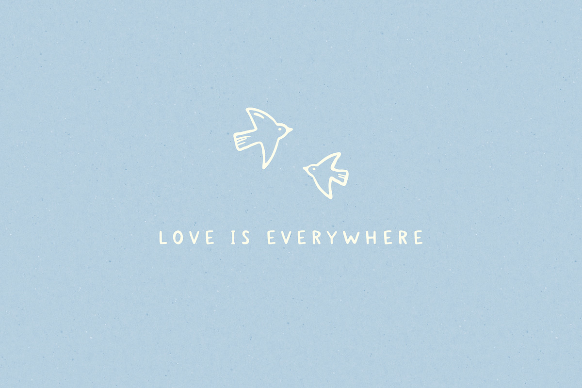 Kind Hearts - Cute Font & Doodles, a Handwritten Font by simpleblues (Photo 8 of 12)