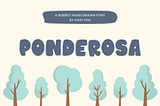 Ponderosa Display Font, a Sans Serif Font by Cosy Fox (Thumbnail 1 of 7)