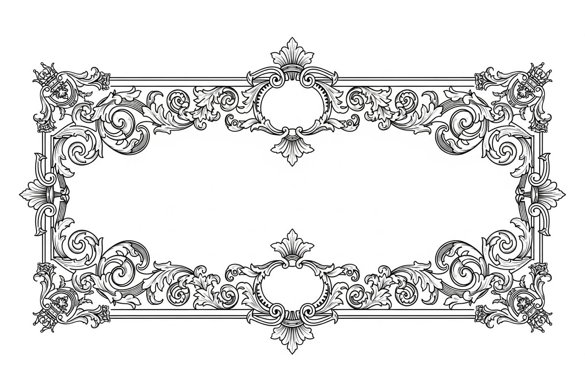 Vintage Rectangle Frame SVG Bundle, an Illustration by Designs_River (Photo 19 of 31)