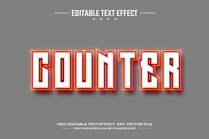 Counter 3D Editable Text Effect