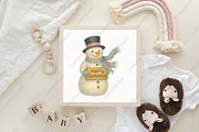 Snowman Pink Scarf Christmas PNG, an Illustration by CraftArtStudio (Thumbnail 4 of 4)