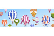 Hot air balloons flying templates, a Transportation Illustration by Good Studio (Thumbnail 5 of 8)