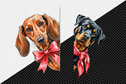 Christmas Peeking Dogs Clipart Png, an Illustration by Creative Art (Thumbnail 8 of 9)