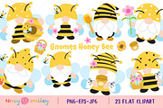 Gnomes Honey Bee Flat Clipart, an Animal Illustration by Noey smiley (Thumbnail 1 of 7)
