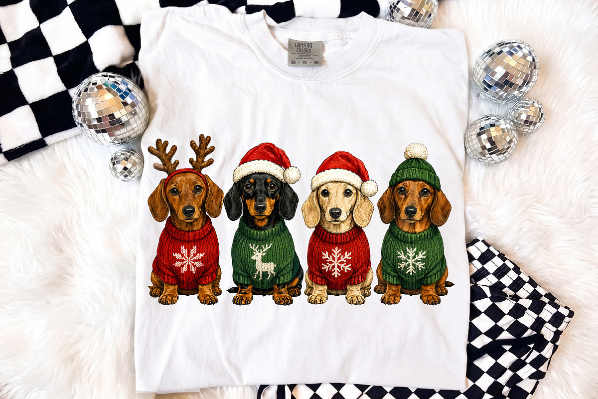 Cute Dog Christmas Shirt PNG Design, a Seasonal Illustration by Libby Wishes (Photo 4 of 4)