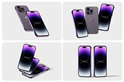 iPhone 14 pro mockups v2, an iPhone Mockup by Creatoom (Thumbnail 4 of 12)