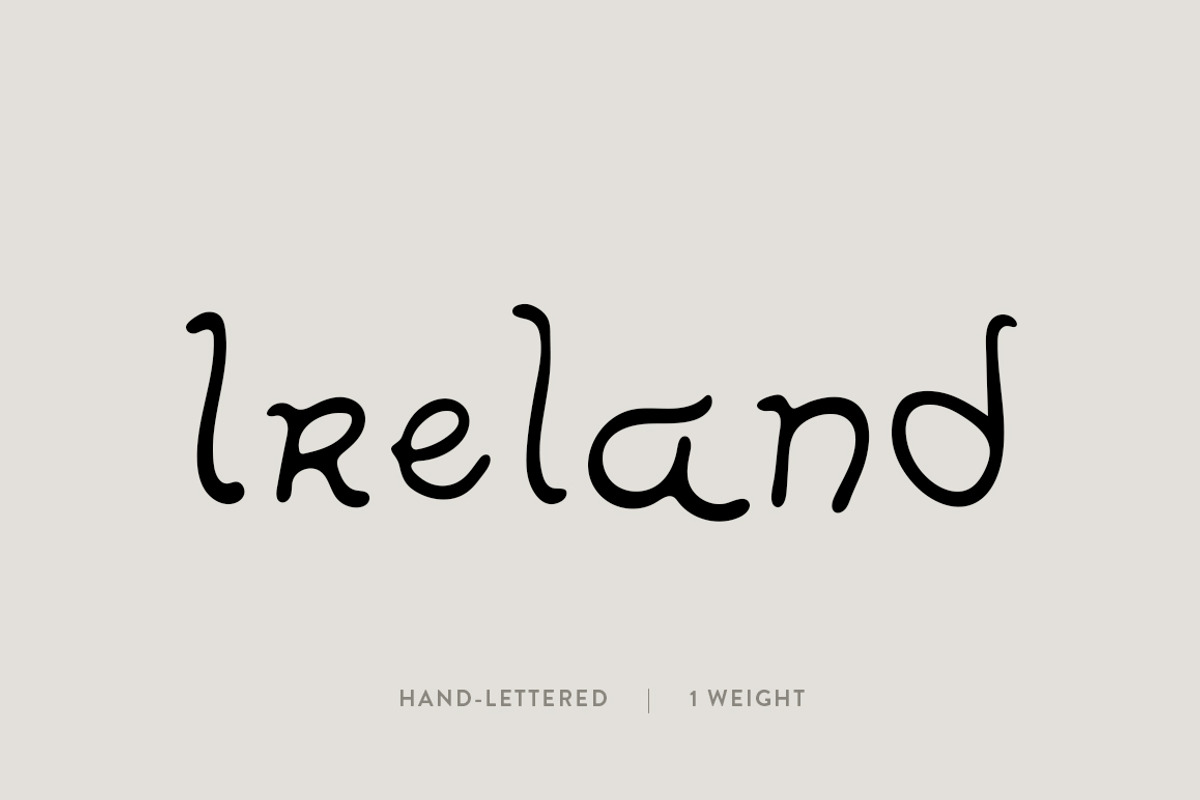 Ireland: A Hand-Lettered Font
