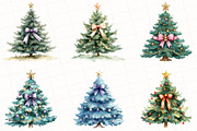 Coquette Christmas Tree Clipart, an Illustration by OK Design (Thumbnail 4 of 5)