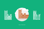 Landmarks of the UK - London, a Duotone Icon by Jozsef Balazs-Hegedus (Thumbnail 6 of 6)