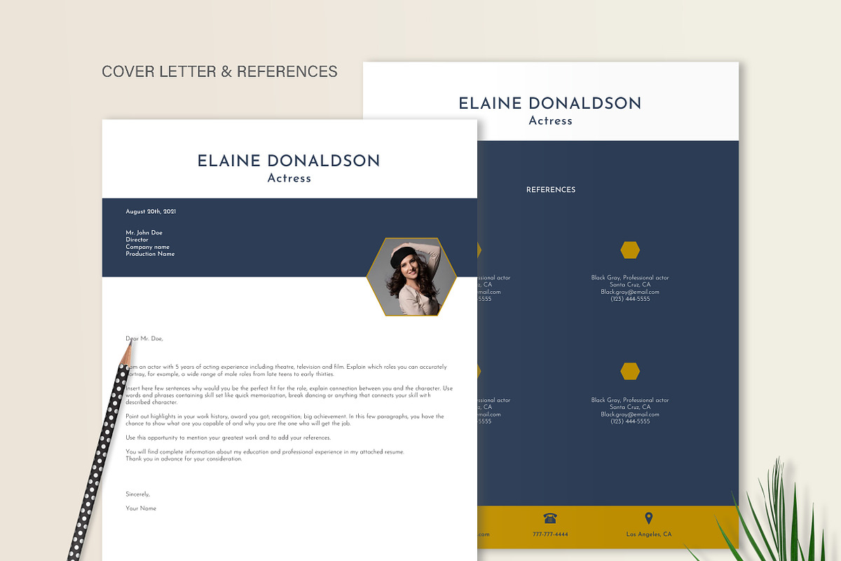 Resume Template for Actor, Actress, a Resume Template by Stanin Studio (Photo 4 of 10)