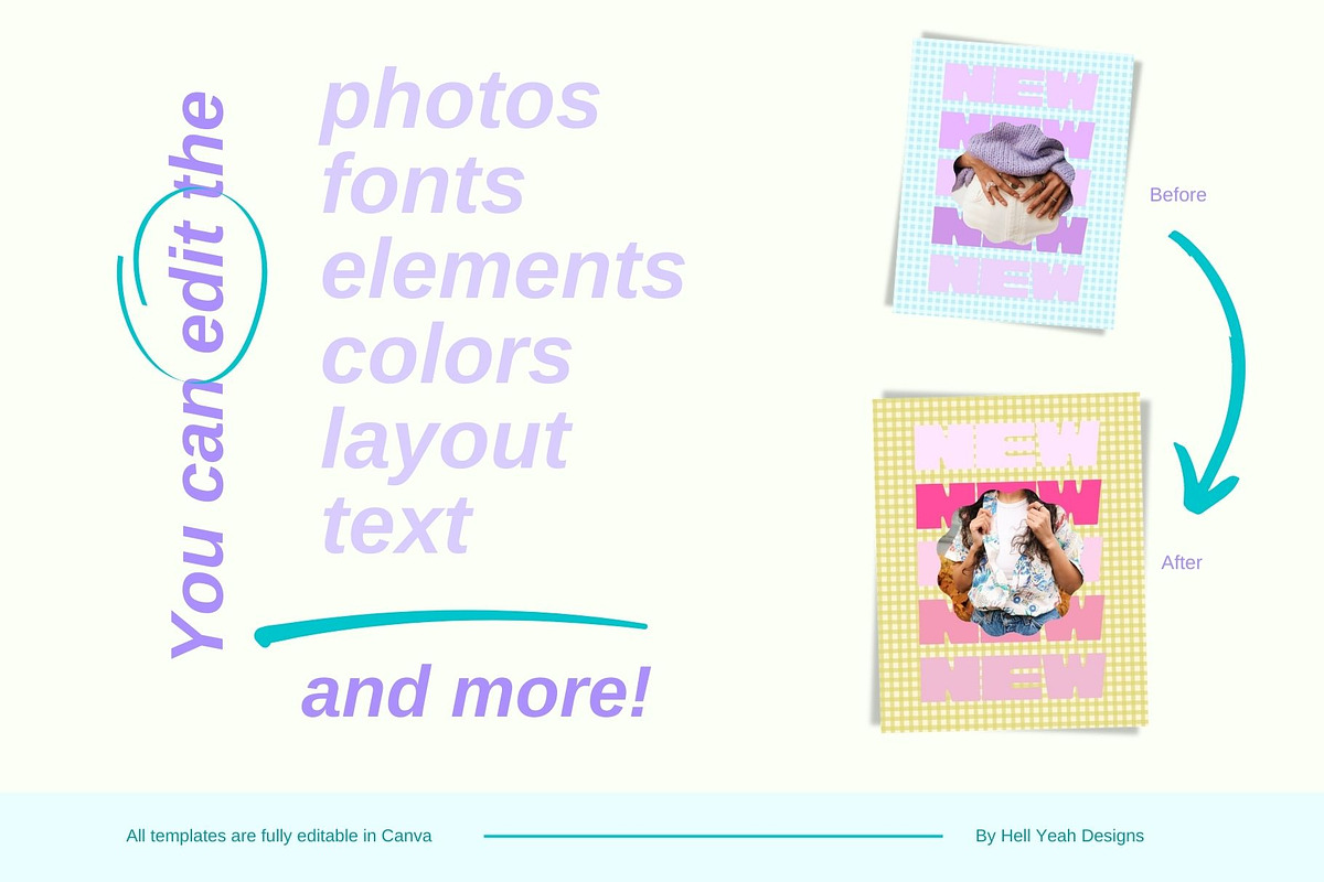 Y2K Instagram Post n Story Templates, a Social Media Template by Hell Yeah Designs (Photo 8 of 10)