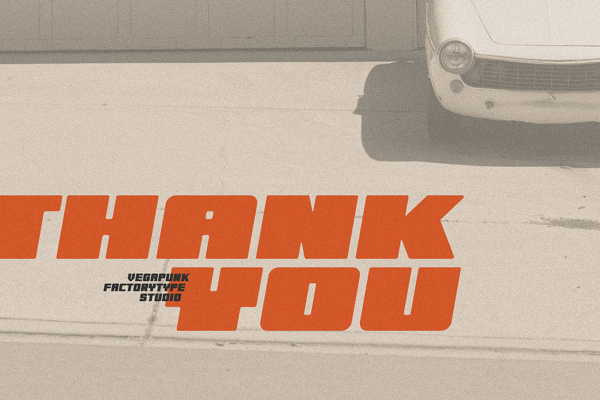 Vegapunk, a Font by FactoryType Studio (Photo 11 of 11)