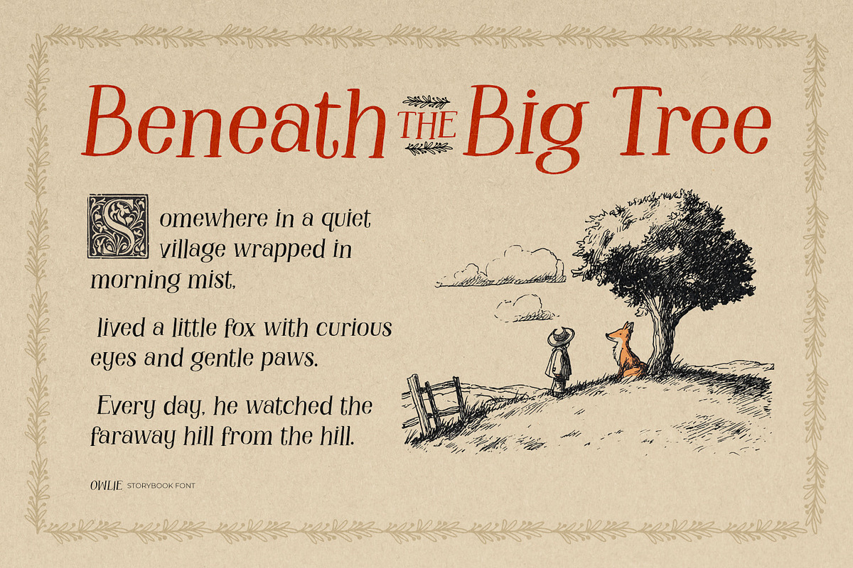 Owlie - Storybook Font, a Font by ikiiko (Photo 5 of 7)