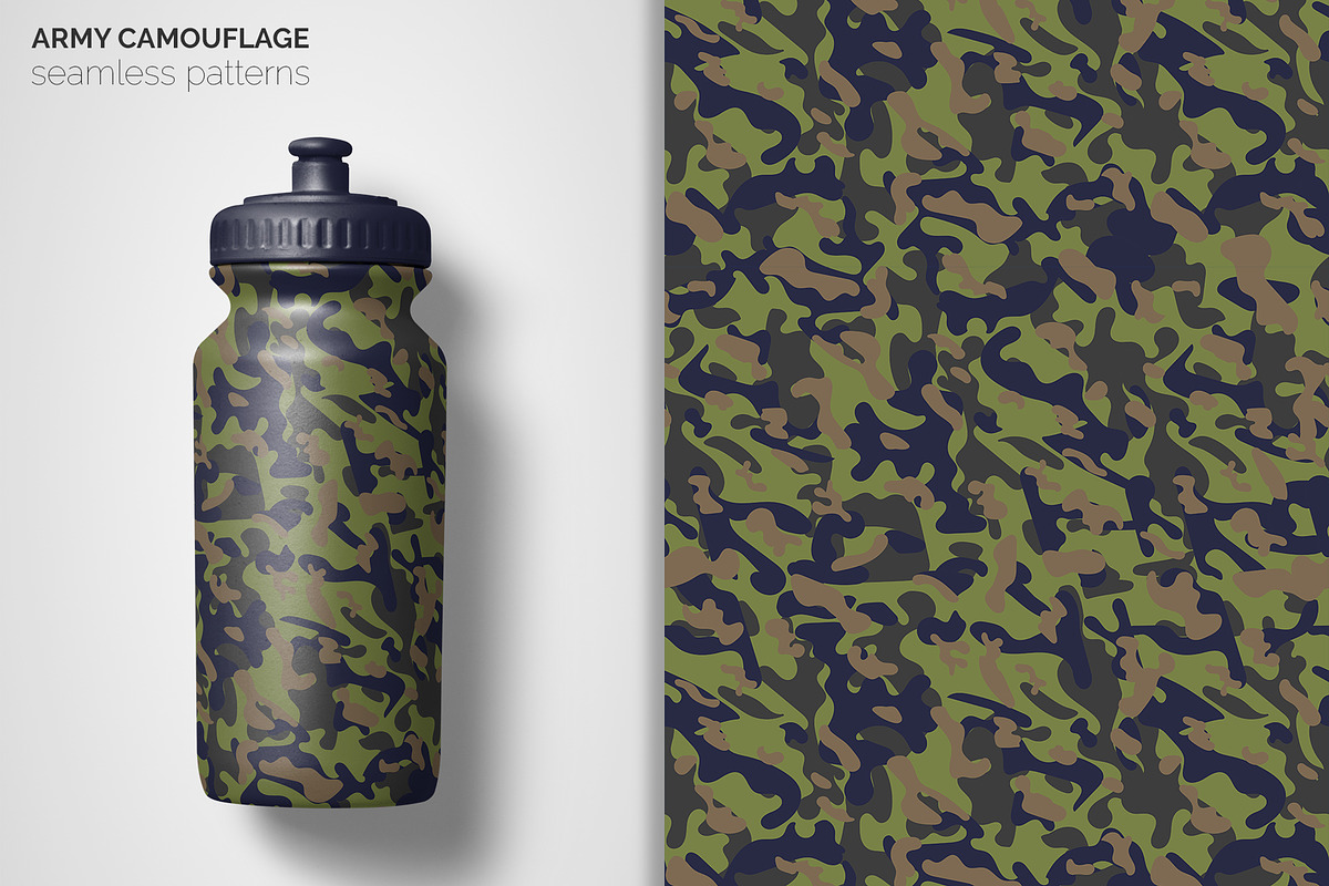 Army Camouflage Seamless Patterns, a Pattern Graphic by 3Y_Design (Photo 6 of 6)