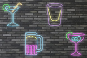 9 Alcohol Glass Neon Light Set, an Icon by Ewing Design Co. (Thumbnail 3 of 4)