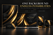Black & Gold Abstract Backgrounds, a Background Graphic by MarisoArt (Thumbnail 3 of 5)