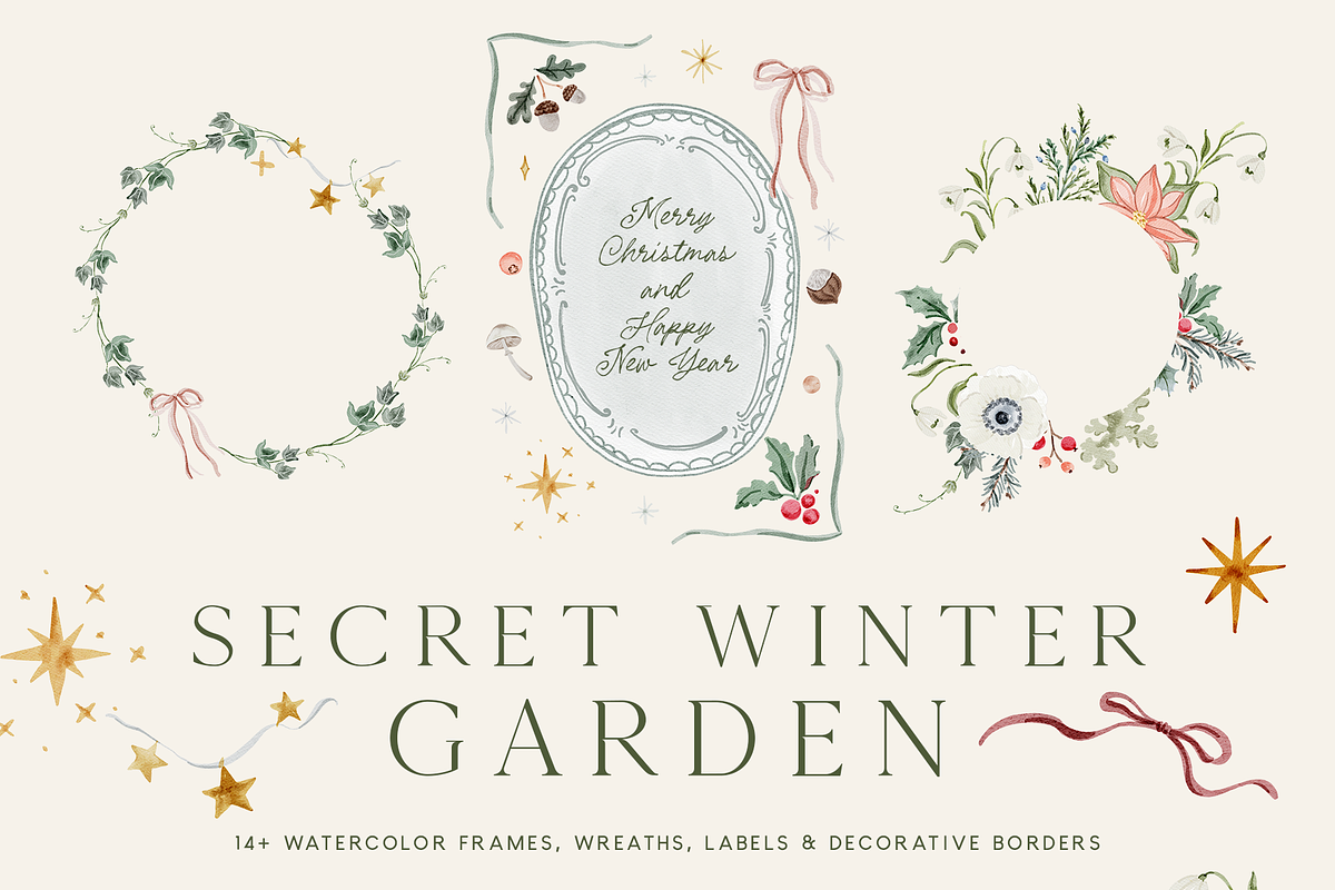 Secret Winter Garden Collection, a Decorative Illustration by Karma (Photo 3 of 21)