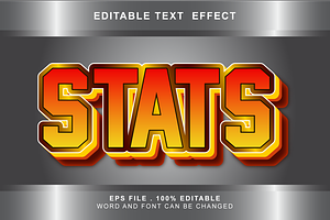 Stats Text Effect Editable