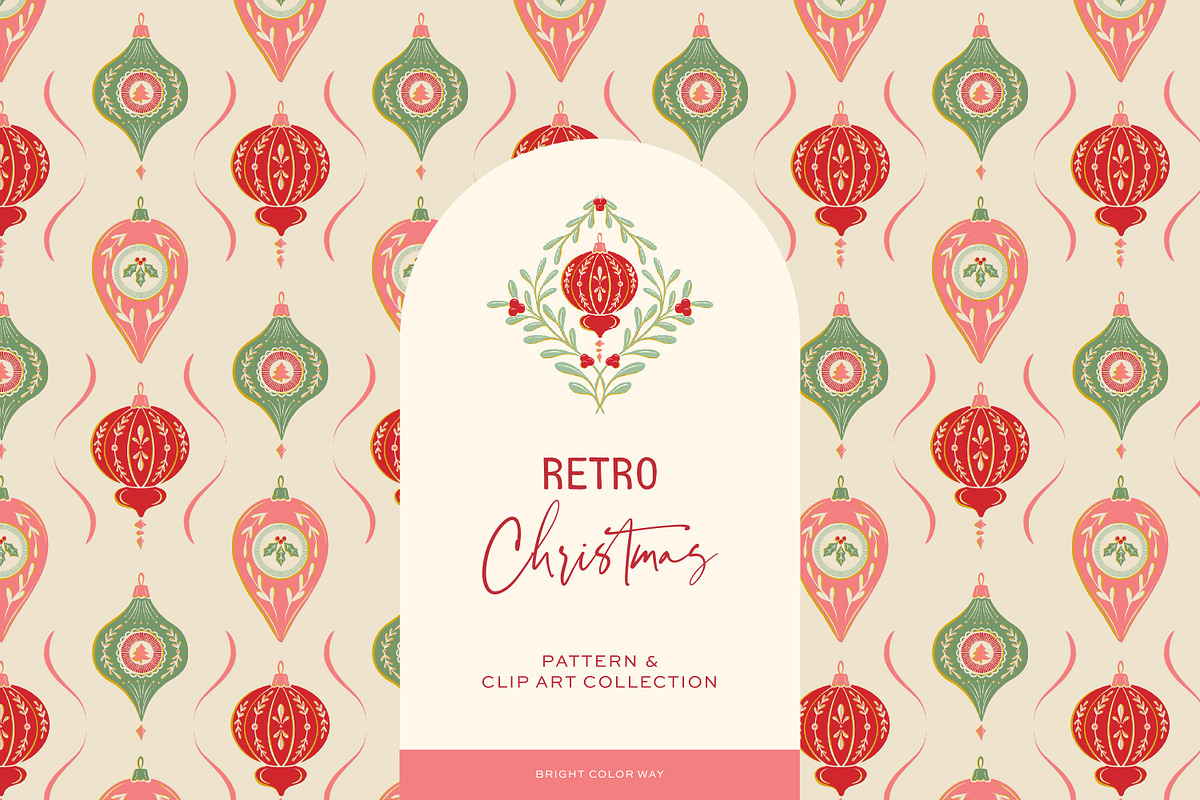Retro Christmas Patterns & Clip Art, a Pattern Graphic by Eclectic Anthology (Photo 5 of 17)