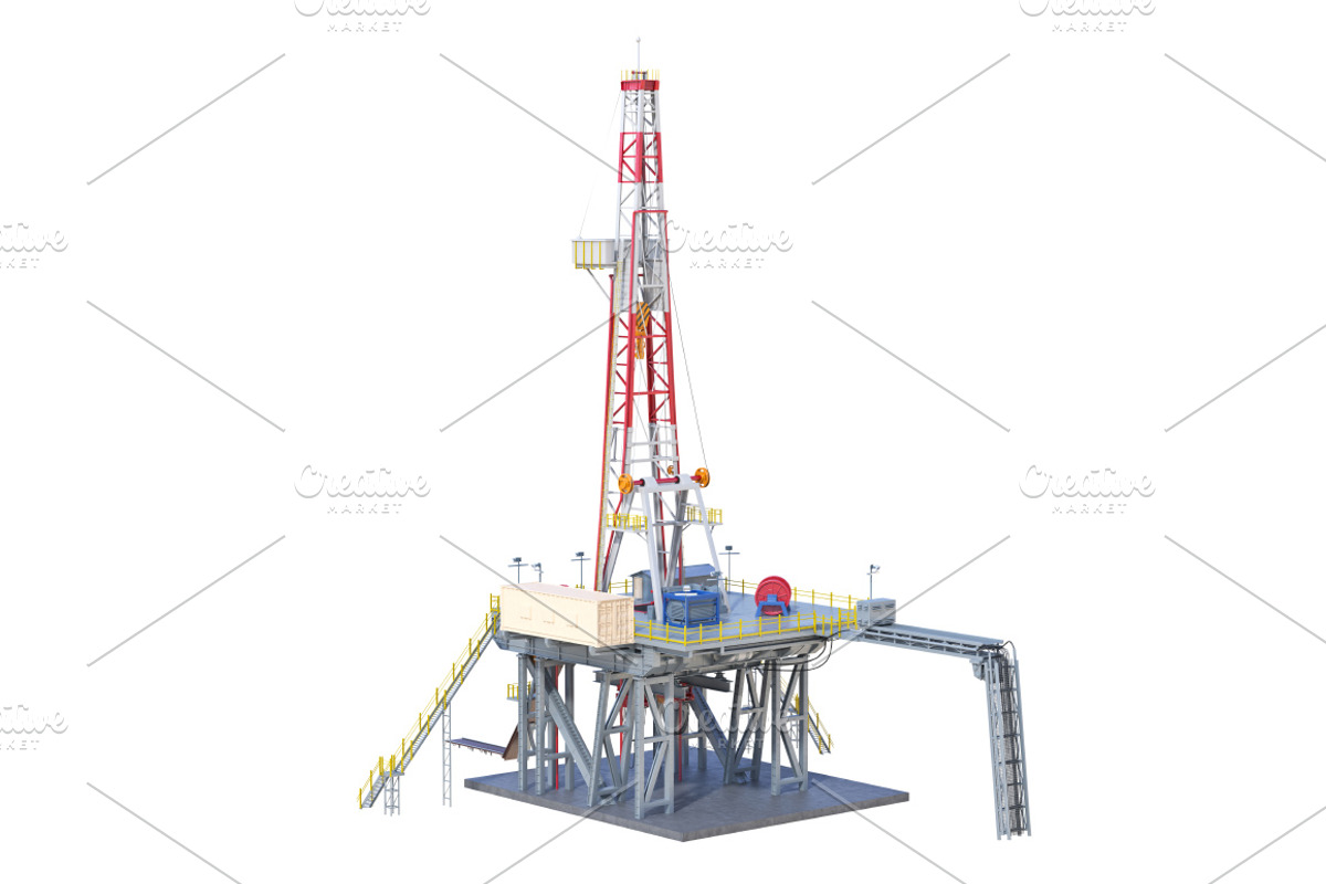 Land rig platform set, an Object Graphic by ARTYuSTUDIO