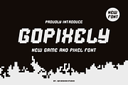 Gopixely - Game & Pixel Font, a Sans Serif Font by QR Design Studio (Thumbnail 1 of 6)