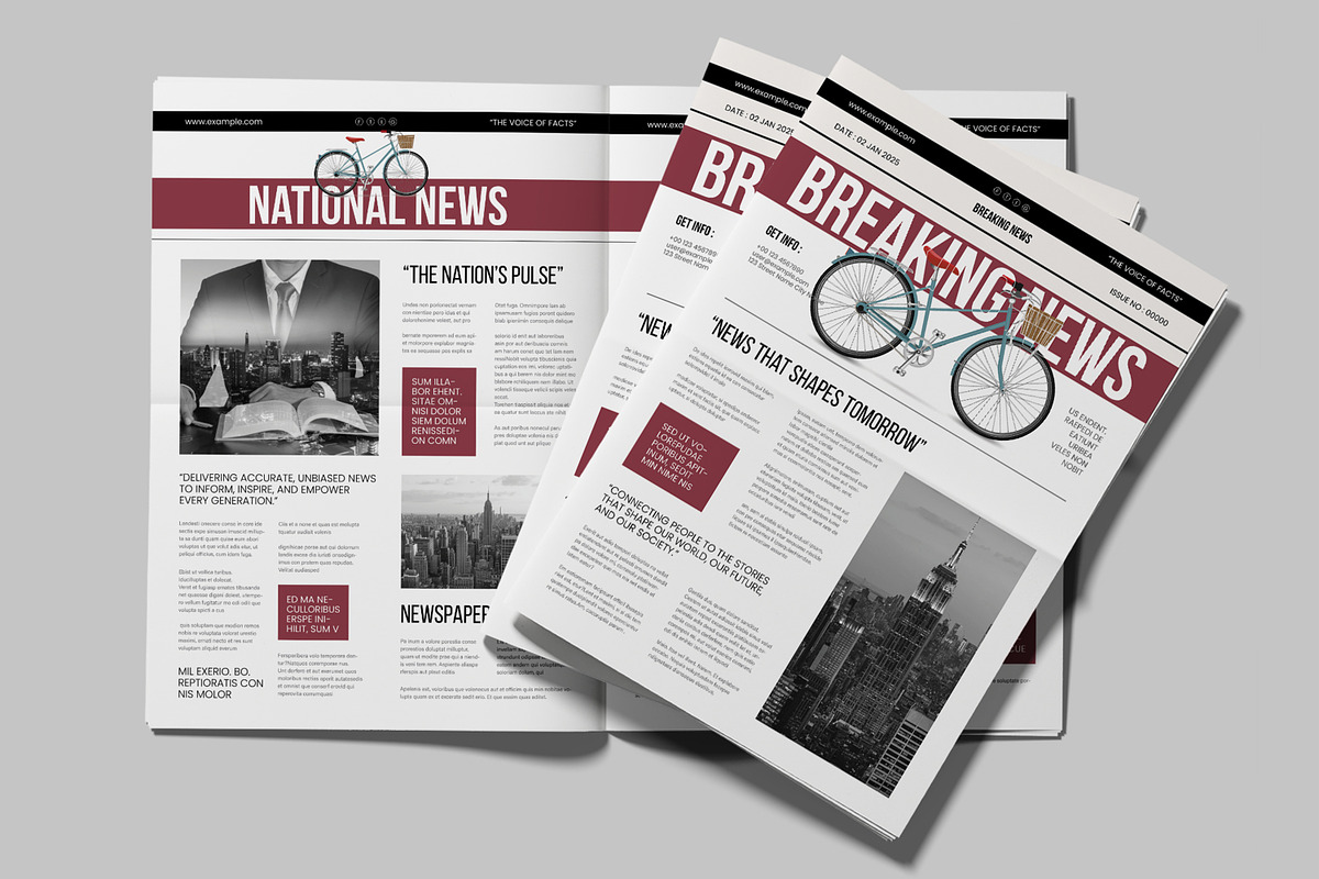 Newspaper Design for Print Media, a Magazine Template by MightyDesign (Photo 1 of 8)