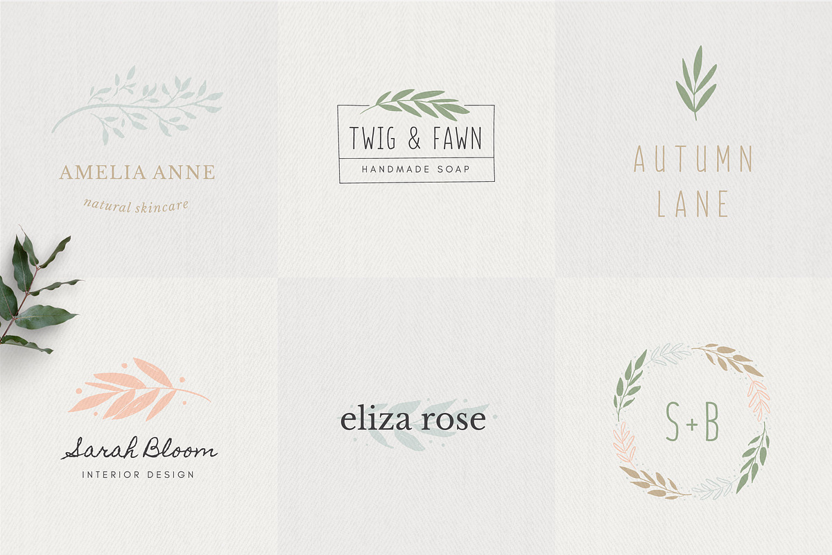 Rustic Feminine Logo Kit + BONUS, a Branding & Logo Template by ClementineCreative (Photo 3 of 12)