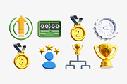 Leaderboard 3D Icon Set, an Object 3D Model by Eklip Studio (Thumbnail 3 of 3)