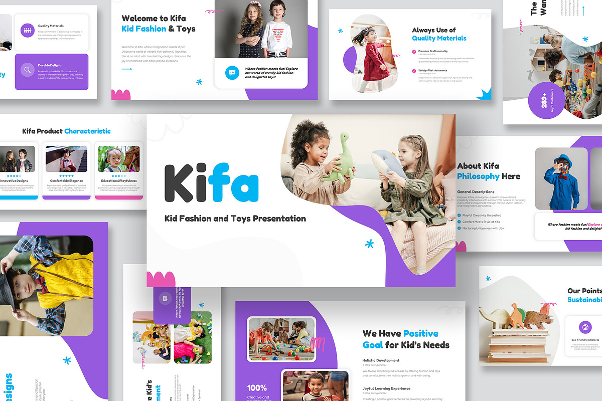 Kifa Kid Fashion & Toys GSlides, a Presentation Template by kerismaker (Photo 1 of 10)