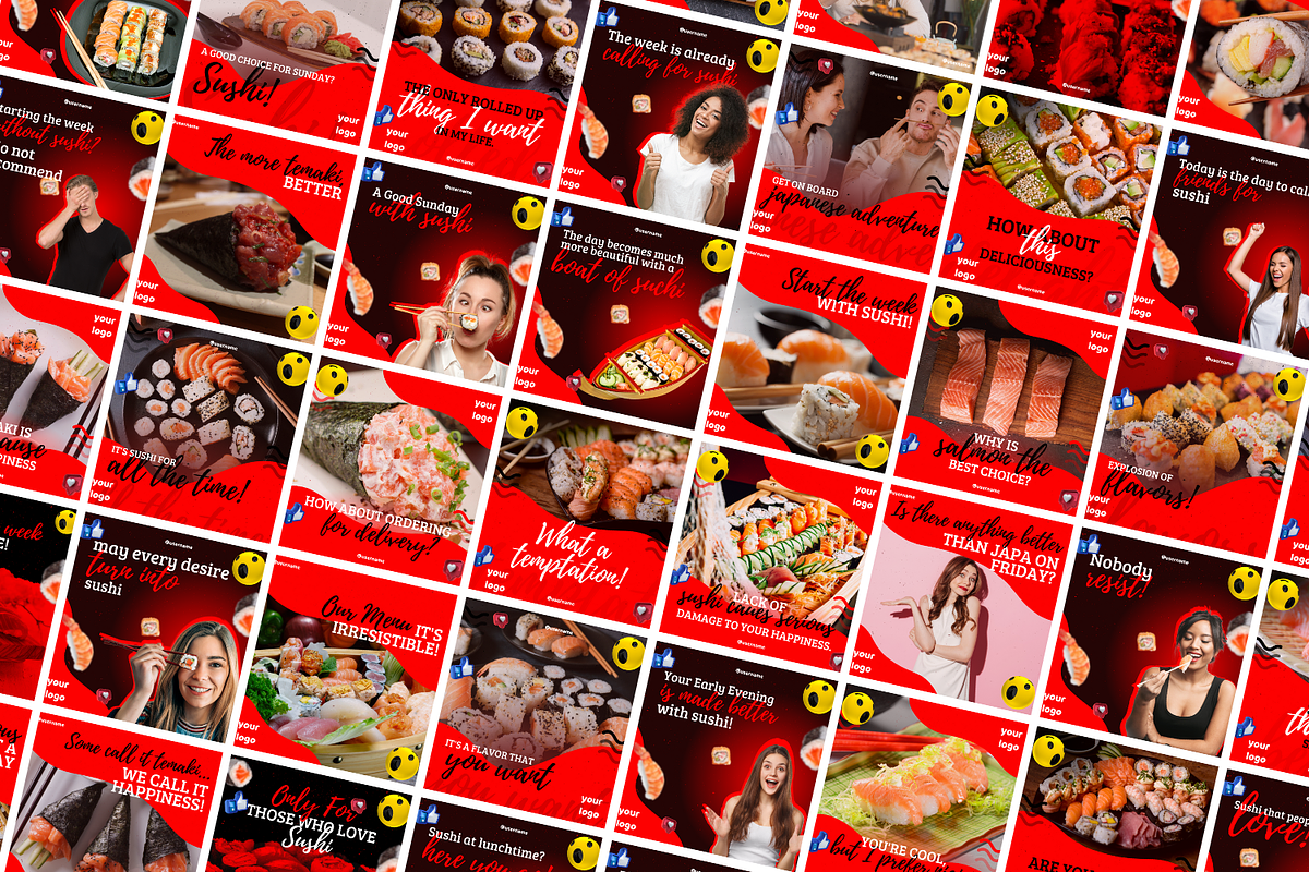 Sushi Restaurant Canva Templates, a Social Media Template by Canvagator (Photo 2 of 3)
