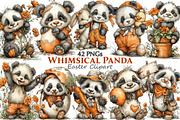 Whimsical Easter Panda Clipart, an Illustration by Pixels.Craft (Thumbnail 1 of 5)