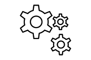 Gear Line Icon, an Outline Icon by Pexelpy (Thumbnail 2 of 2)