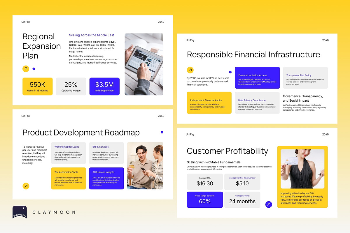 Fintech & Smart Payment Business, a Presentation Template by Claymoon Lab (Photo 6 of 7)